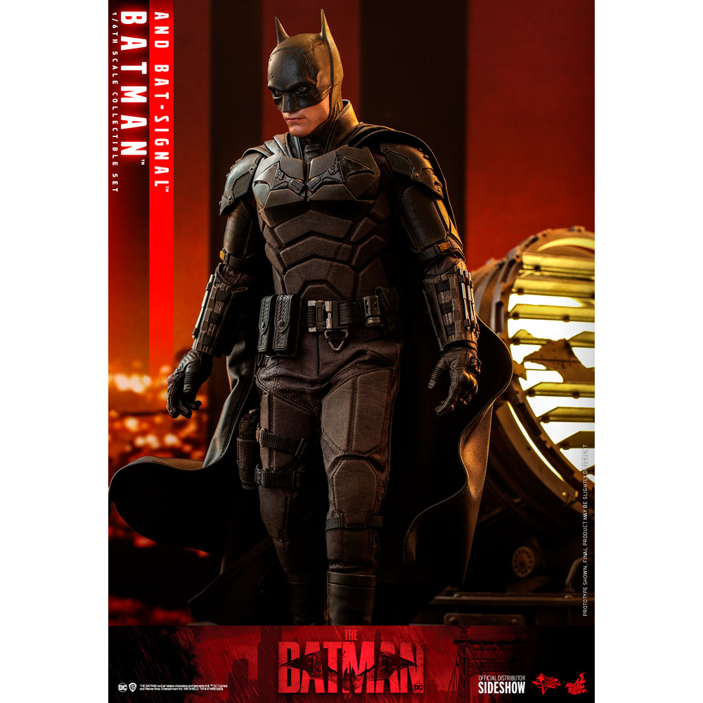 DC Batman And Bat Signal The Batman 1 6 Scale Collectible Set Hot Toys 910596 MMS641