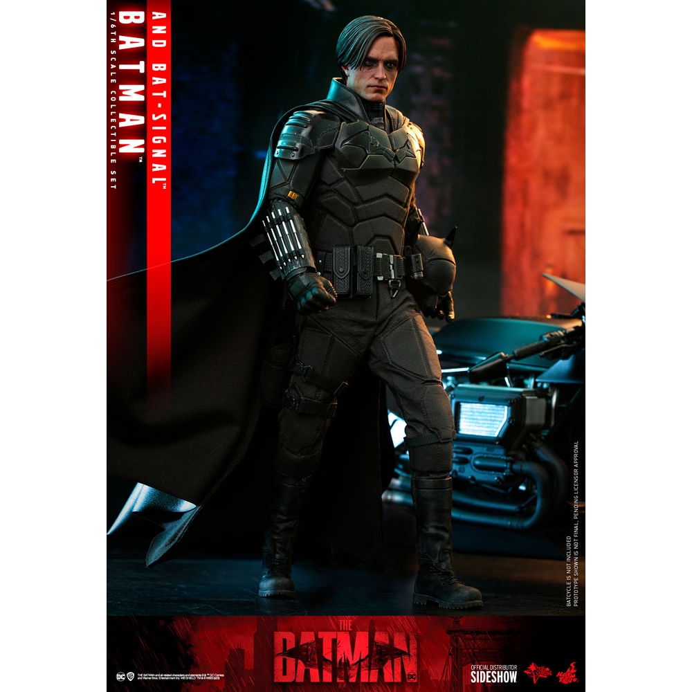 DC Batman And Bat Signal The Batman 1 6 Scale Collectible Set Hot Toys 910596 MMS641