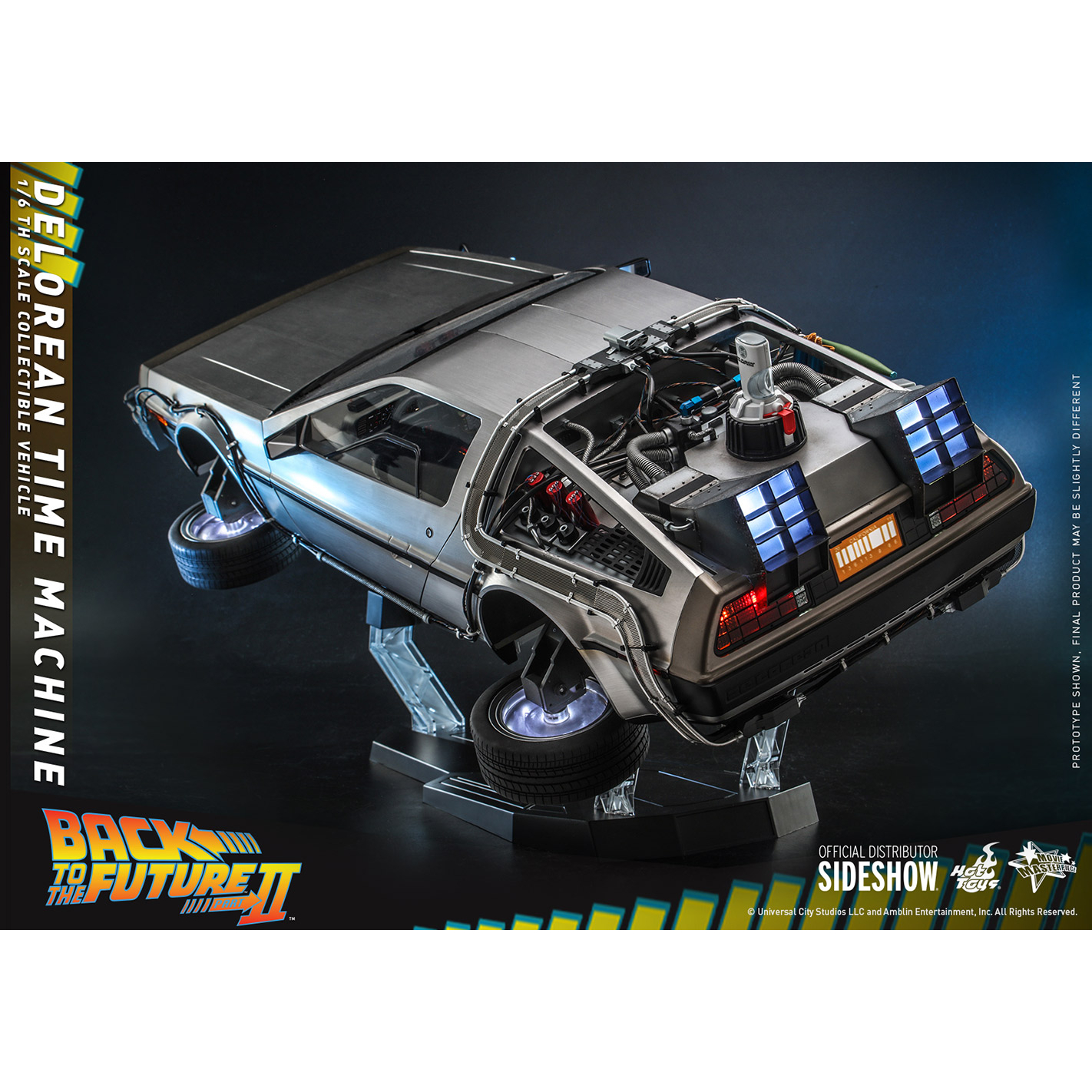 Back To The Future Ii Delorean Time Machine Scale Figure Accessory Hot Toys Mms