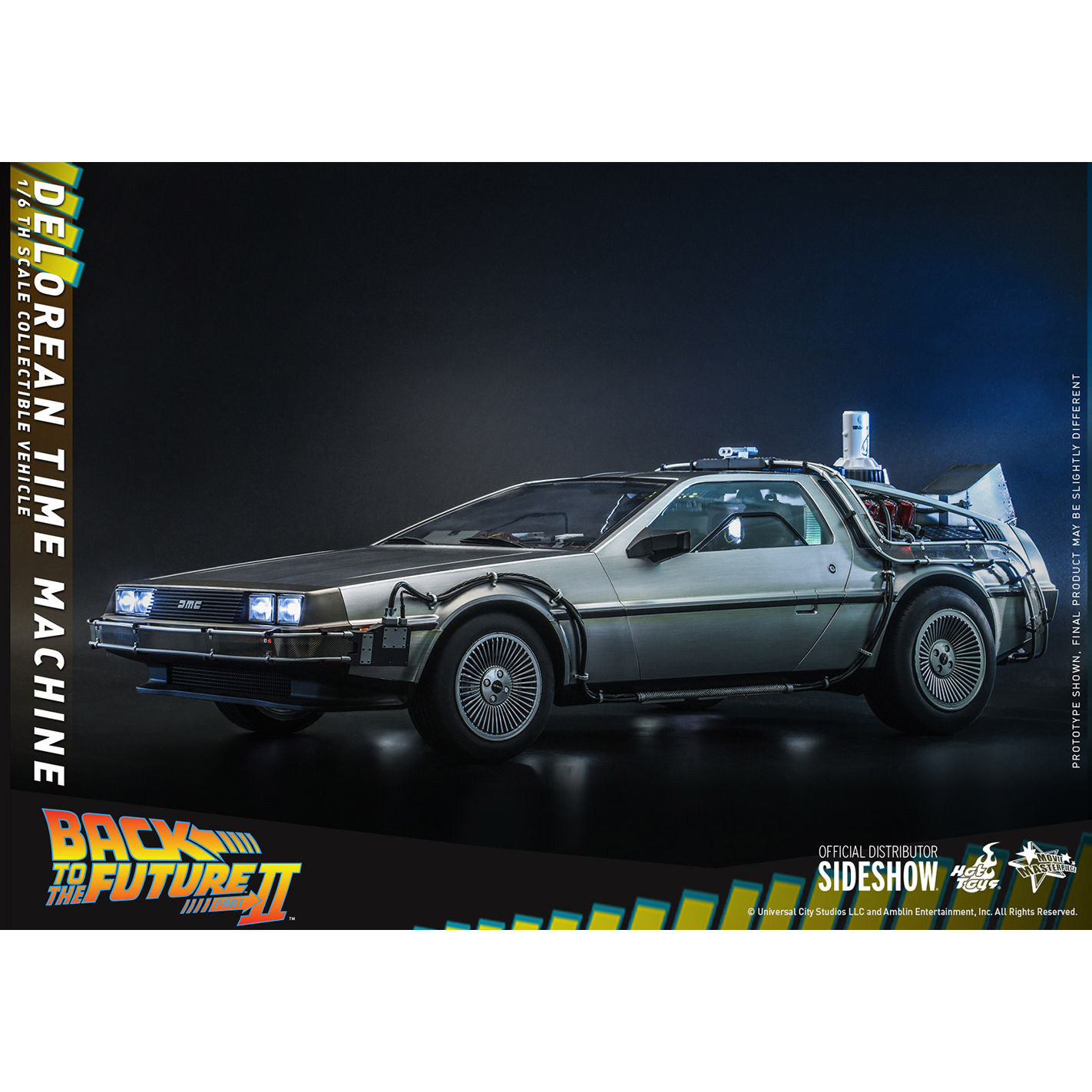 Back To The Future Ii Delorean Time Machine Scale Figure Accessory Hot Toys