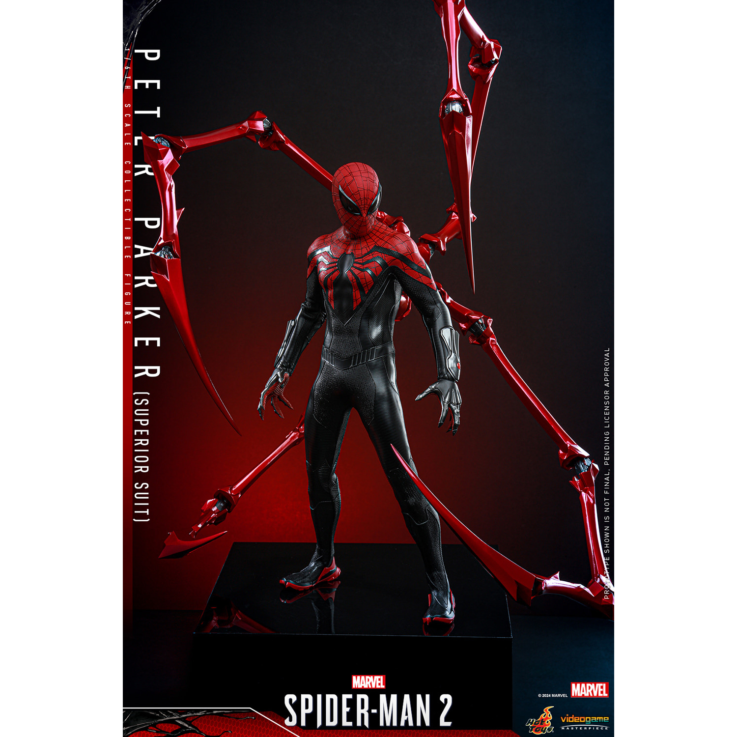 Marvel Spider Man Peter Parker Superior Suit Scale Figure Hot Toys Vgm