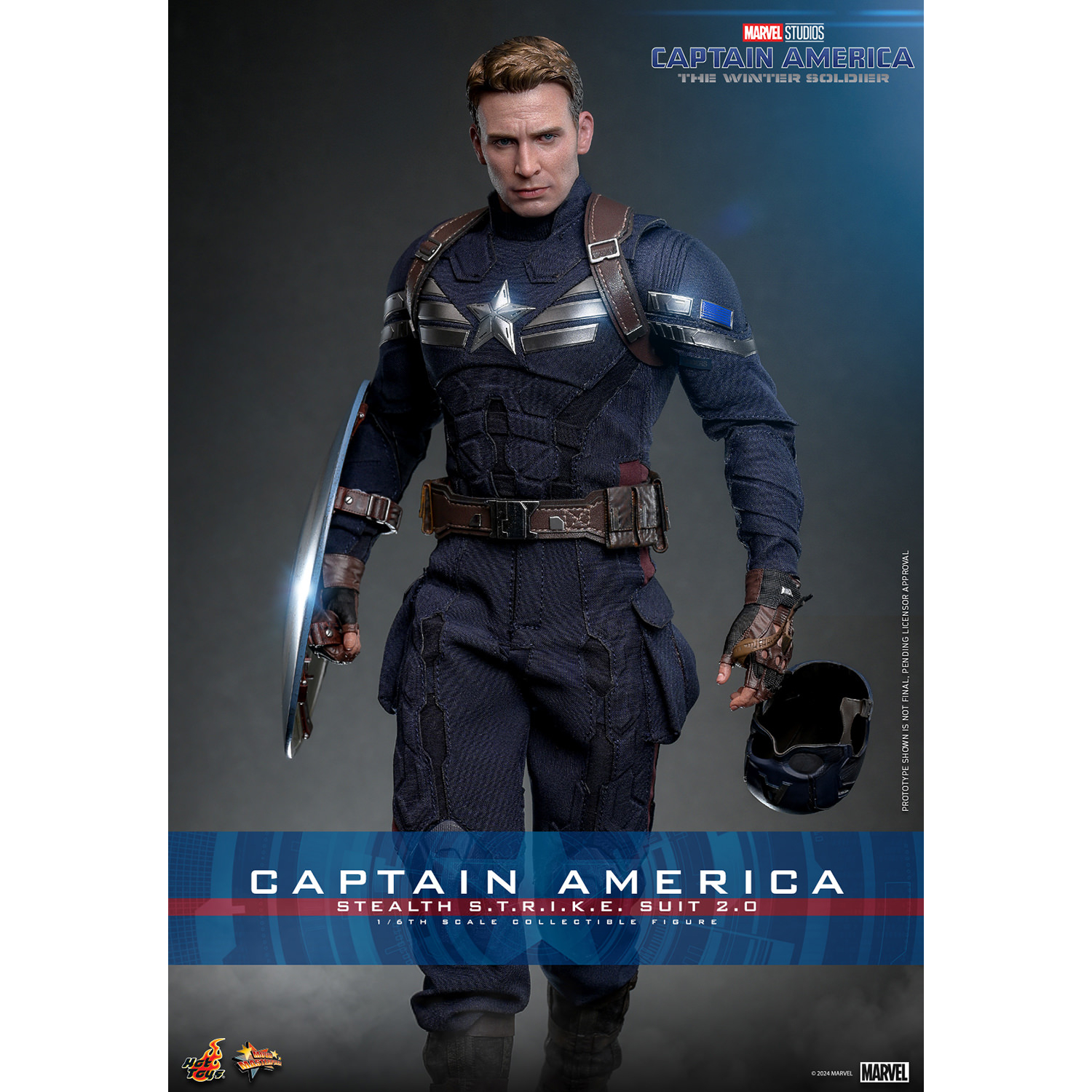 Marvel Captain America Stealth S T R I K E Suit Scale Figure Hot Toys MMS
