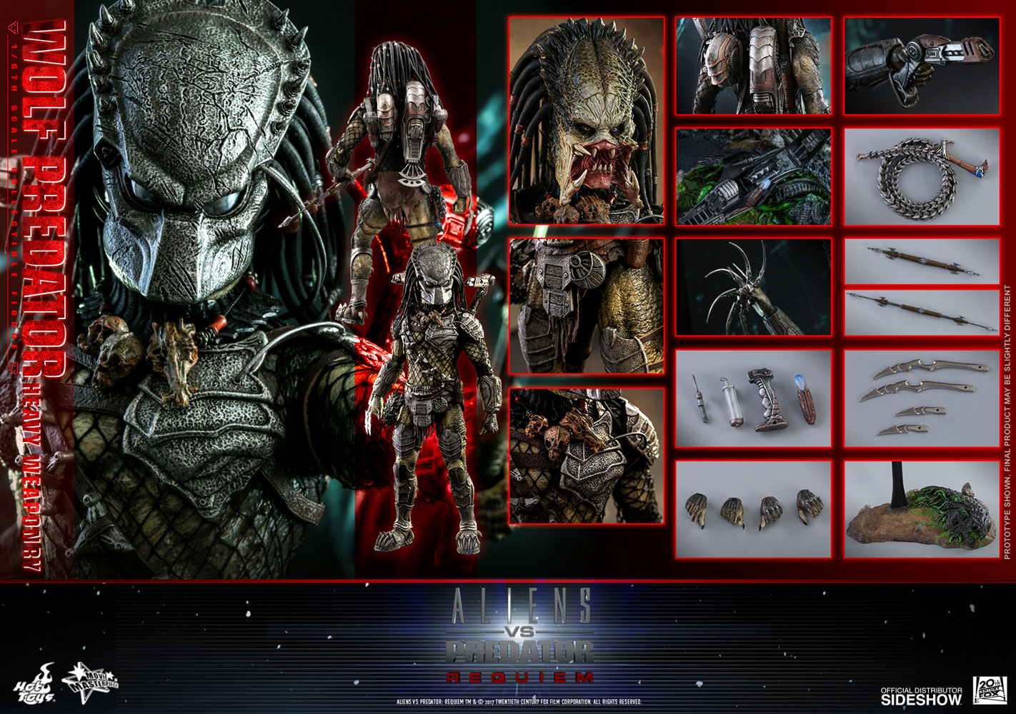 Aliens vs Predator: Requiem Wolf Predator Heavy Weaponry 1:6