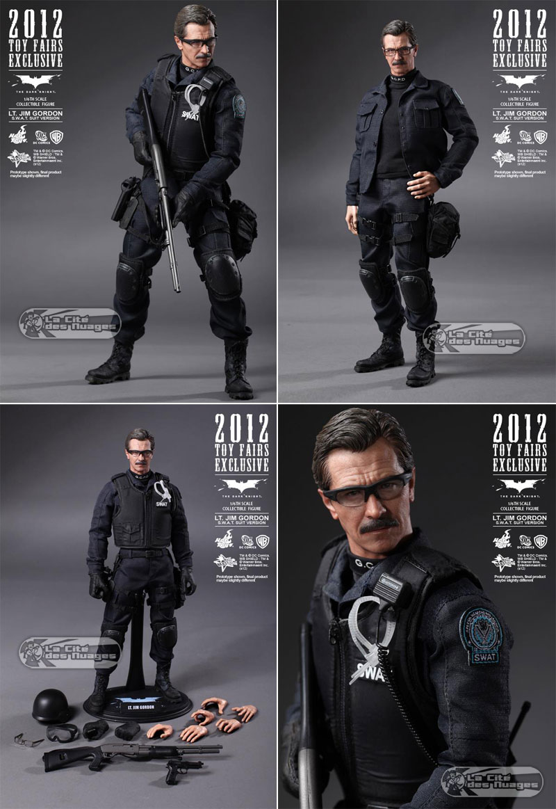The Dark Knight Lt Jim Gordon SWAT version 1:6 figure Hot
