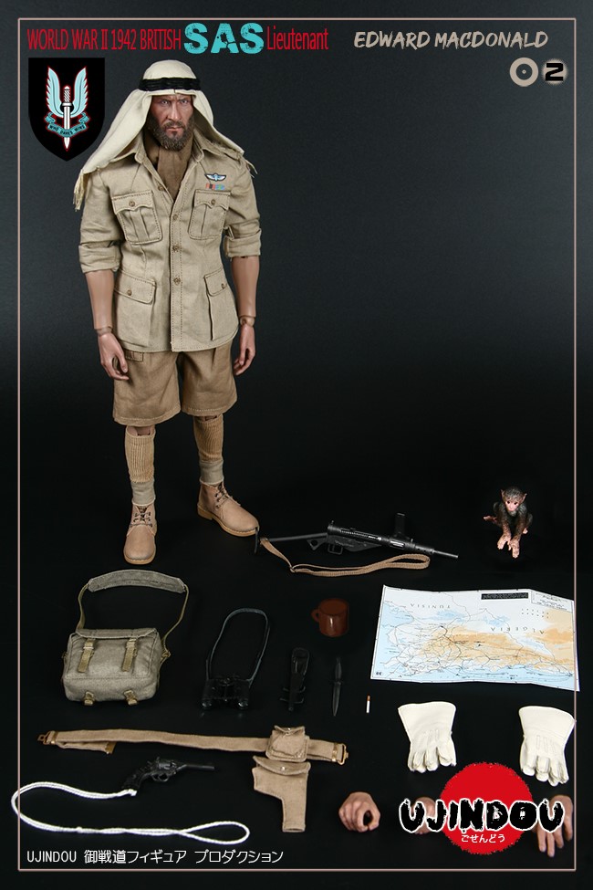 SAS British Lt Edward MacDonald WWII 1942 1:6 figure Ujindou UD-90002