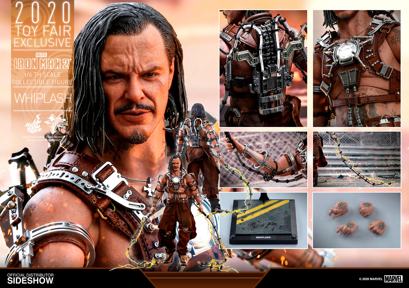 Iron Man Whiplash 1:6 figure EXCLUSIVE Hot Toys 906325 MMS569