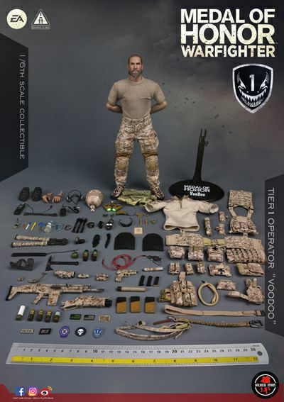 ミリタリー 1/6 MEDAL OF HONOR WARFIGHTER VOODOO Medal of Honor Warfighter Tier One Operator Voodoo 1:6