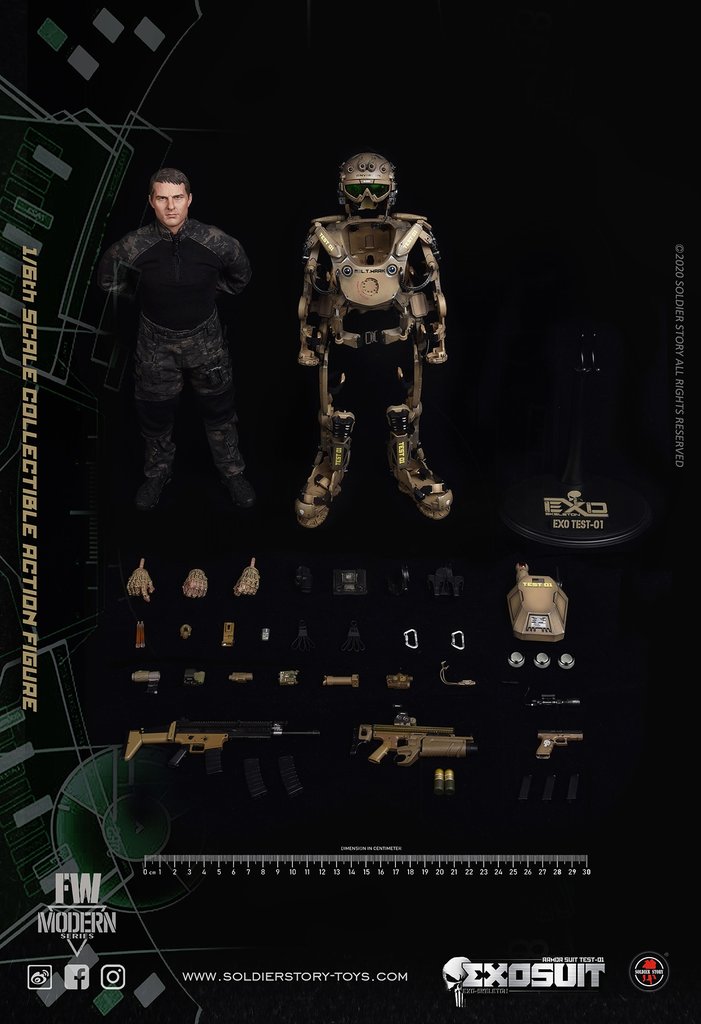 Exo-Skeleton Armor Suit Test-01 1:6 scale action figure