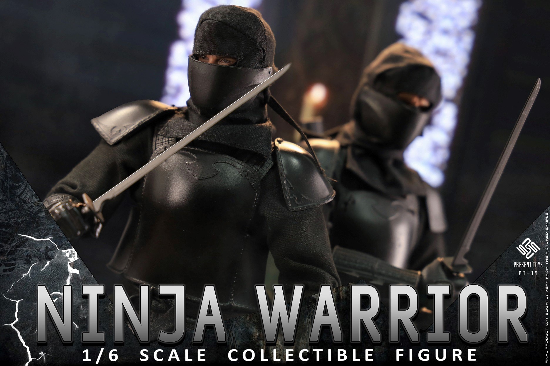 Double suit Ninja Warrior 1:6 scale 2-pack action figures