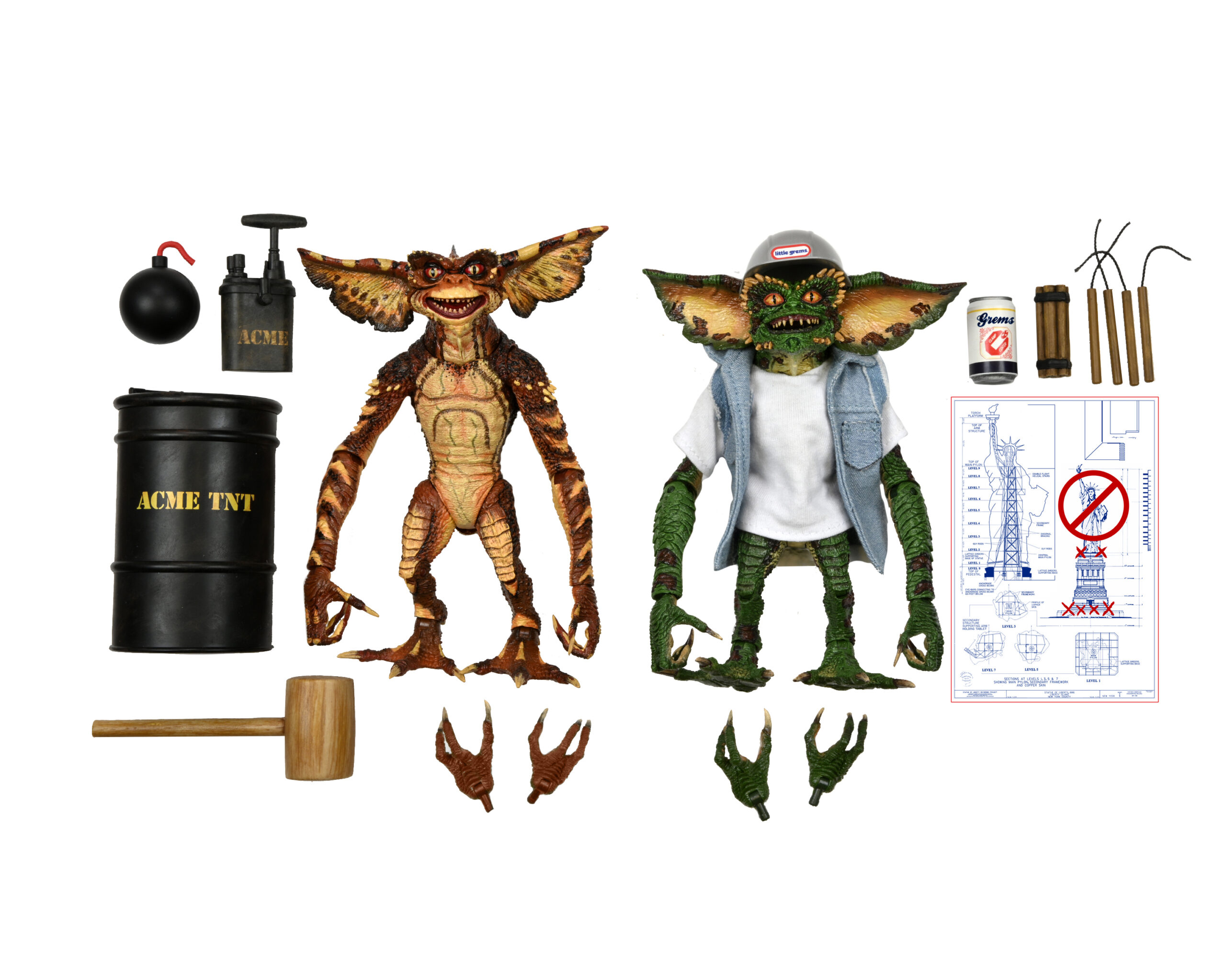 GREMLINS×GREMLINS×MORTAR Gremlins 2: The New Batch - Demolition Gremlin 2-Pack 7-inch