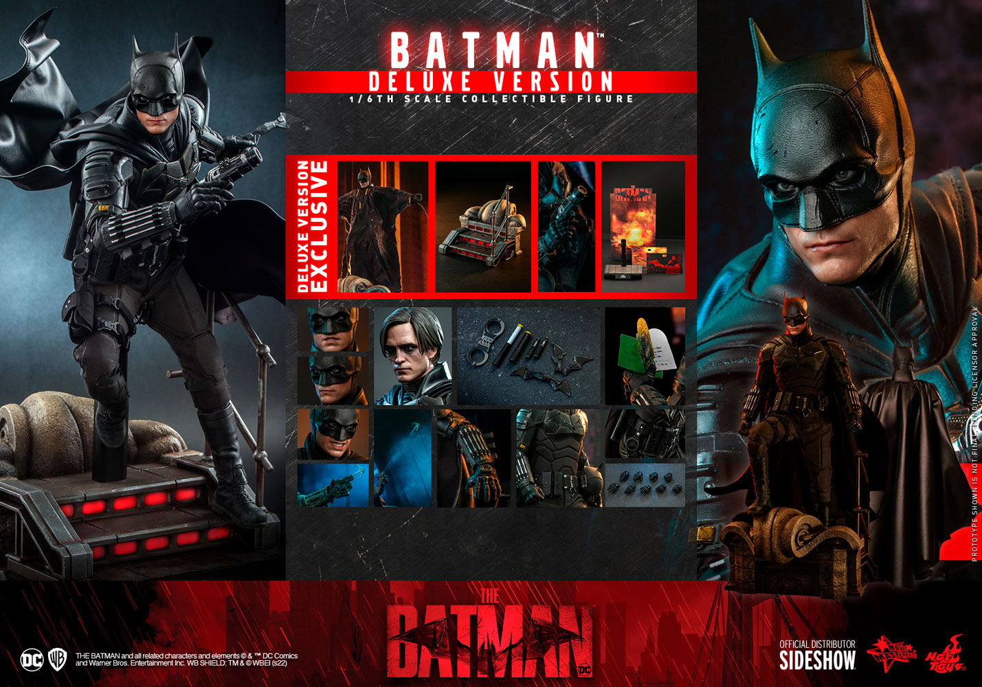 DC Batman (The Batman) DELUXE VERSION 1:6 Scale Figure Hot Toys