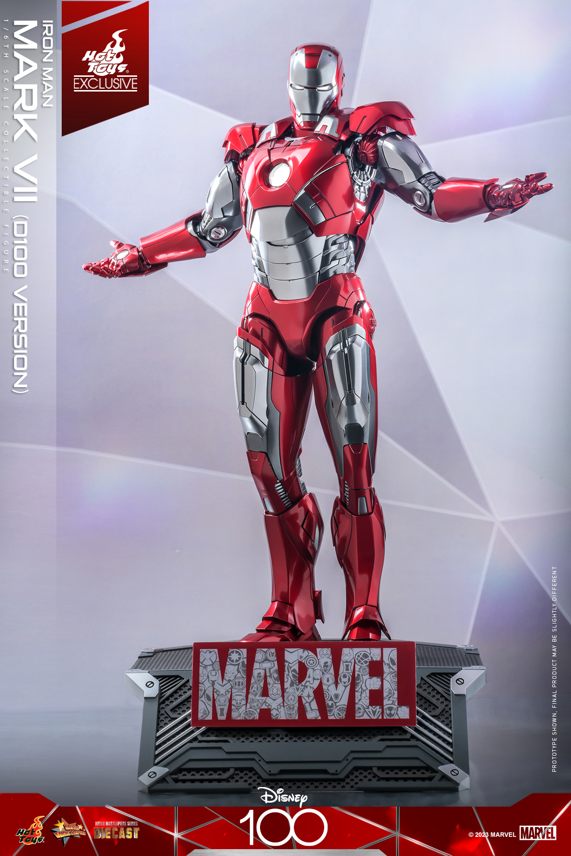 ✦ D100✦アイアンマンMk.Ⅶ（Platinum color）1/6スケール ムービー・マスターピース DIECAST】『ディズニー100』1/6