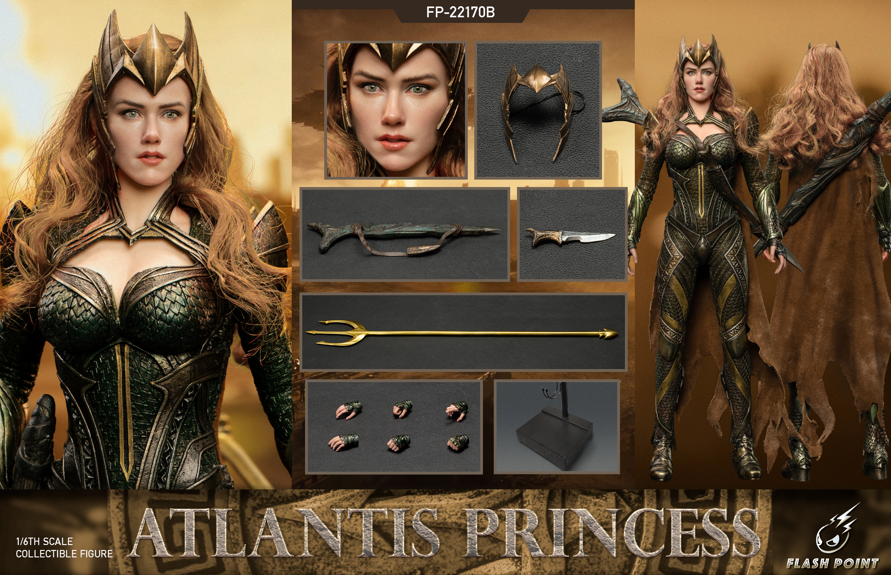 アメコミ Flash point Studio 1/6 Atlantis Princess Flashpoint Studio 1/6 Princess Atlantis Figure [FPS-22170A