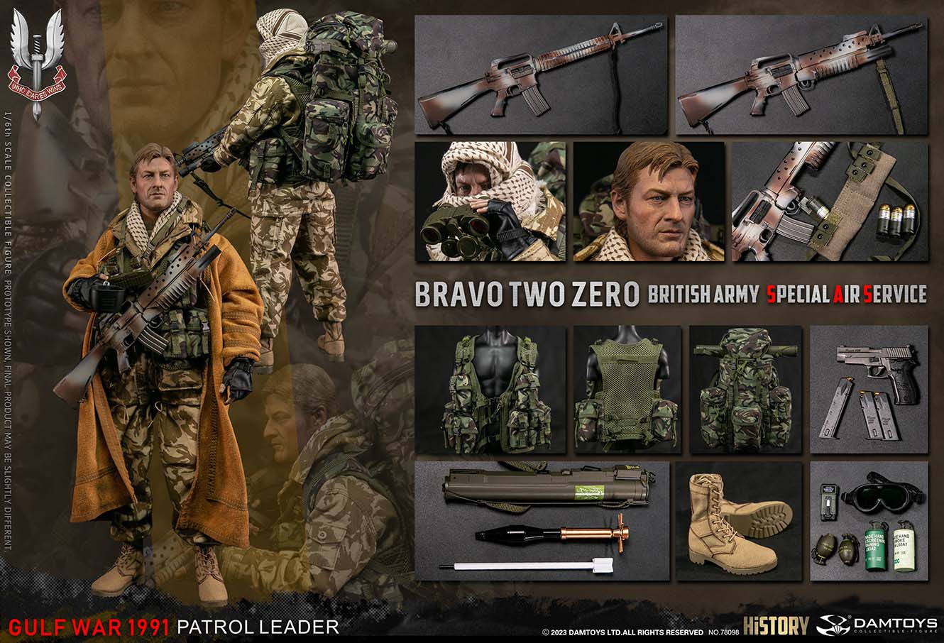 ミリタリー DAMTOYS Gulf War 1991 Bravo two sero 1/6 Bravo Two Zero SAS - Body Set - 1/6 Parts - Sean Bean
