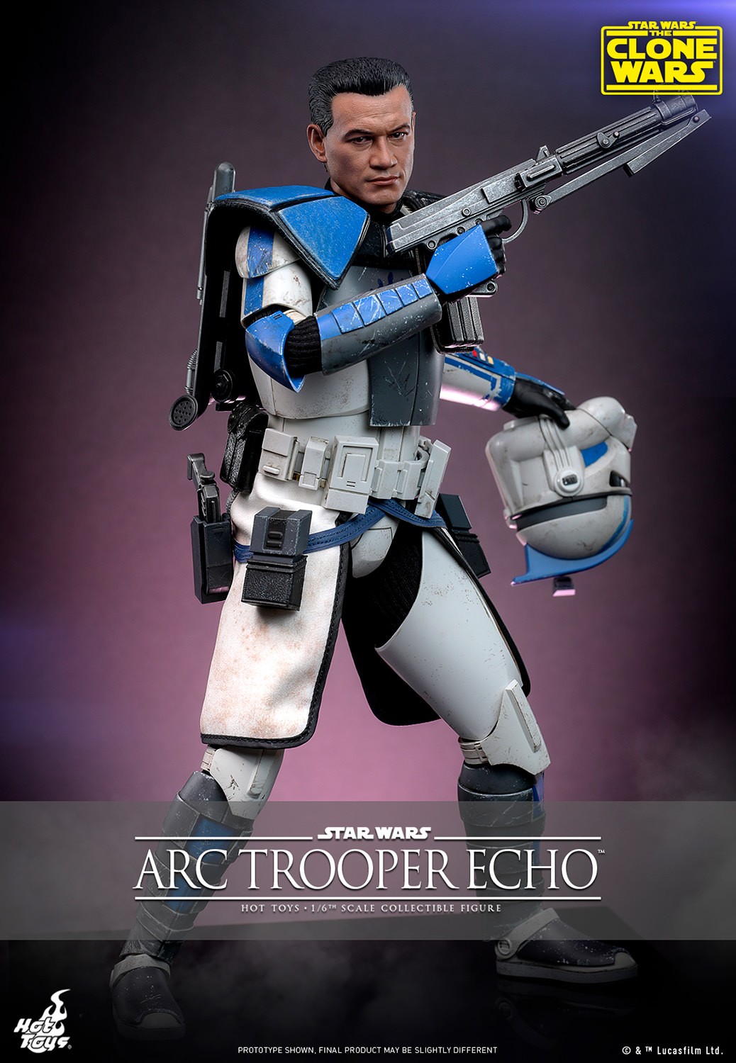Star Wars The Clone Wars ARC Trooper Echo 1:6 Scale Figure Hot Toys ...
