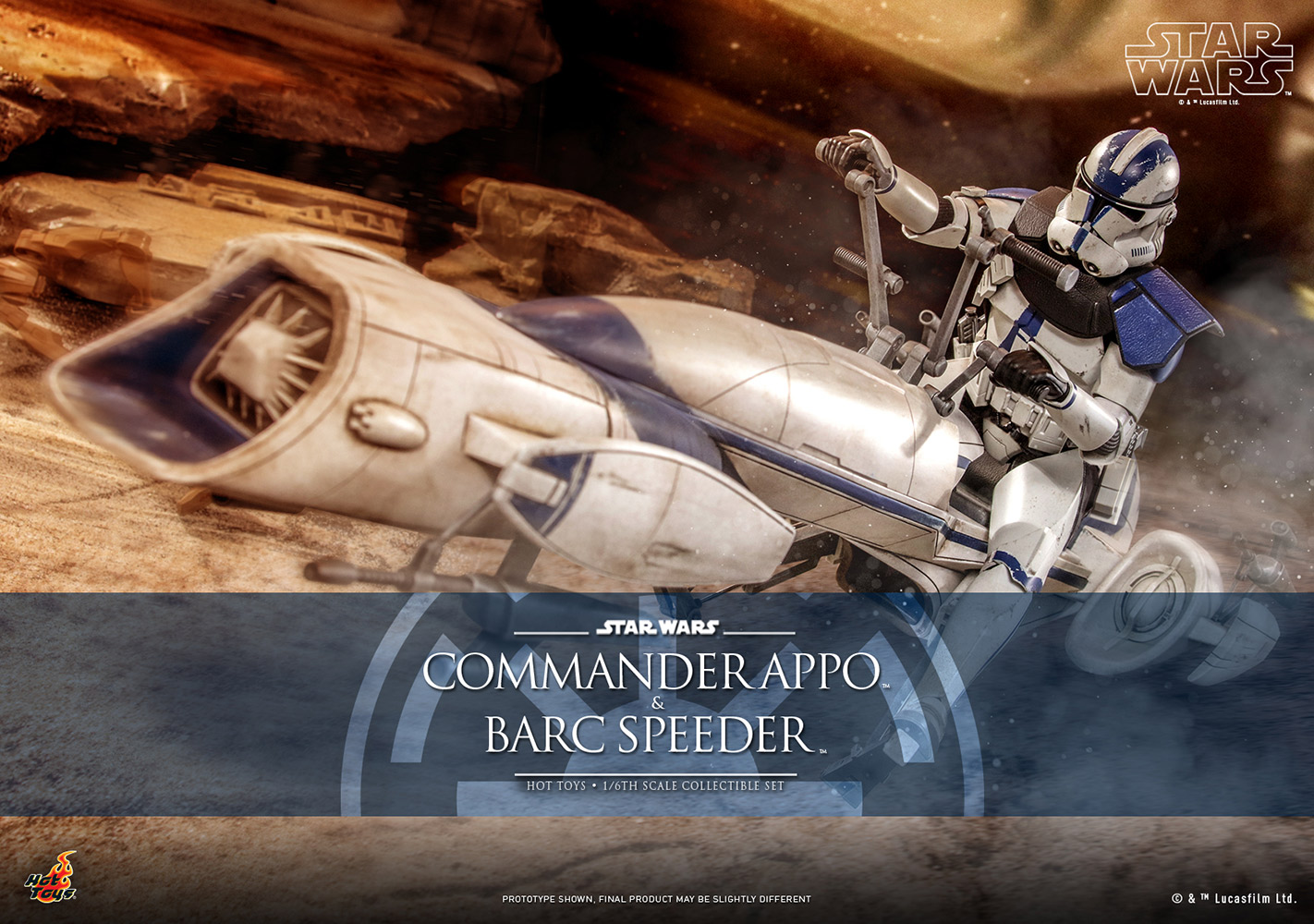 Star Wars: The Clone Wars - Commander Appo with BARC Speeder 1:6