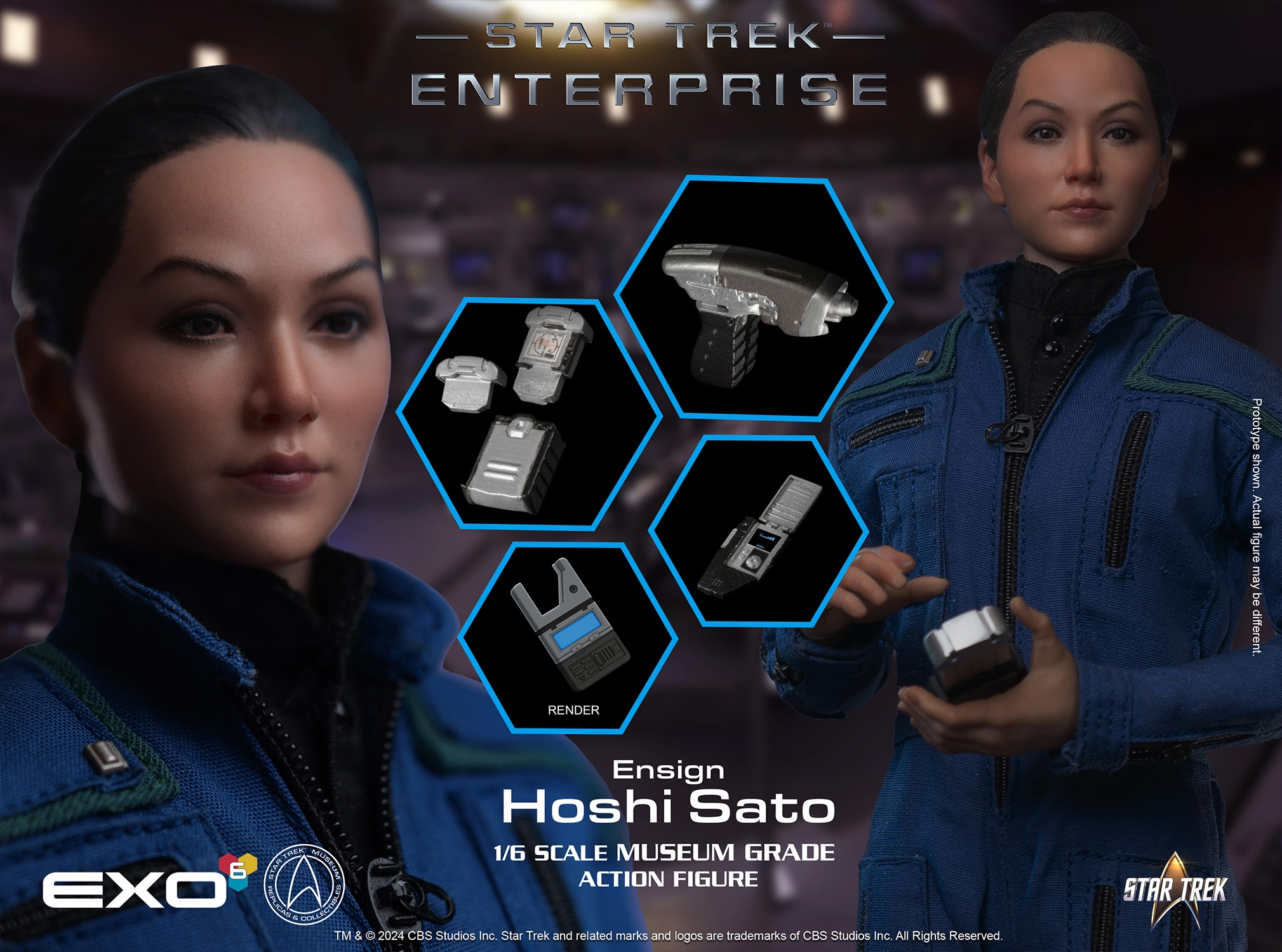 EXO-6 1/6 スタートレック：エンタープライズ ホシ・サトウ Sato スター・トレック：エンタープライズ』言語学者で通信士官の