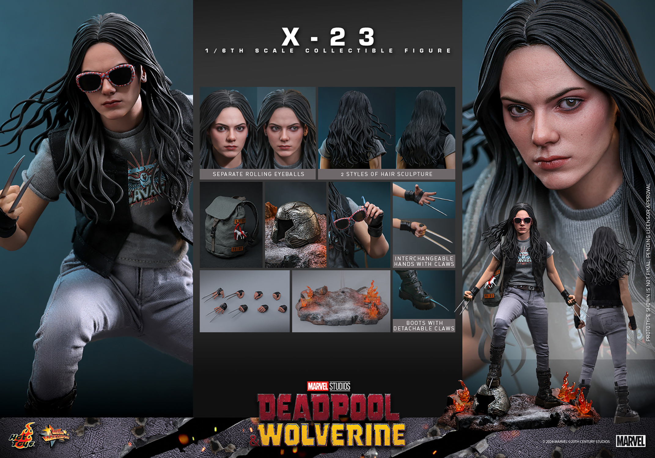 Marvel X-23 (from Deadpool & Wolverine) 1:6 Scale Figure Hot Toys