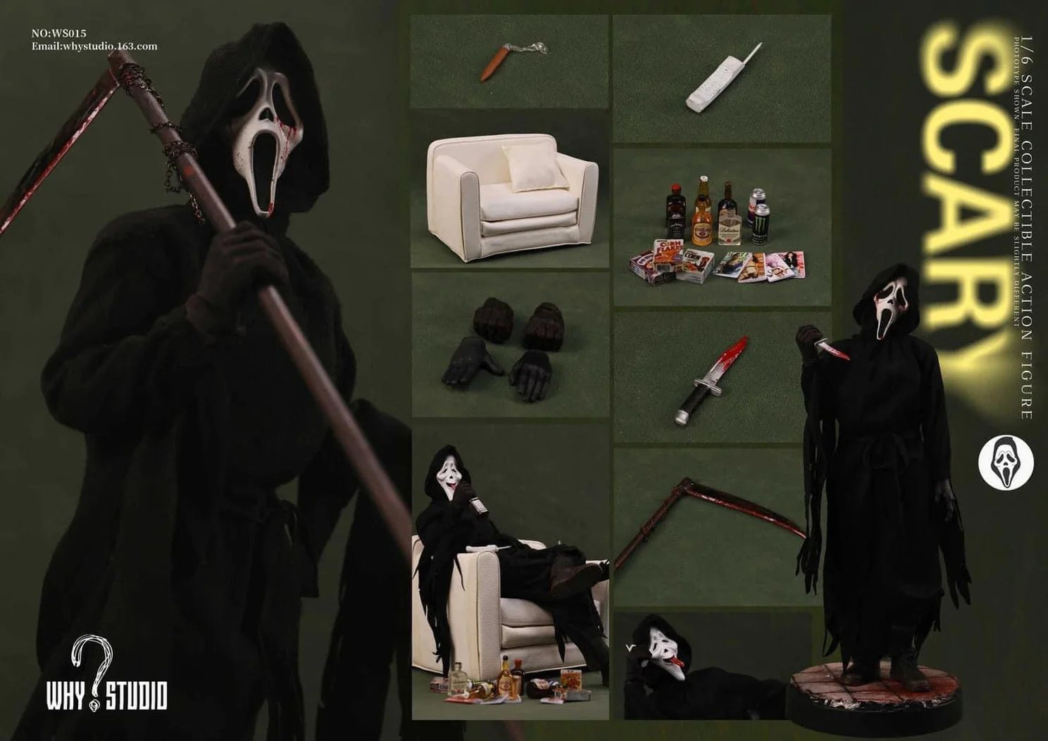 Scream Scary Ghost 1:6 Scale Figure Why Studio WS015