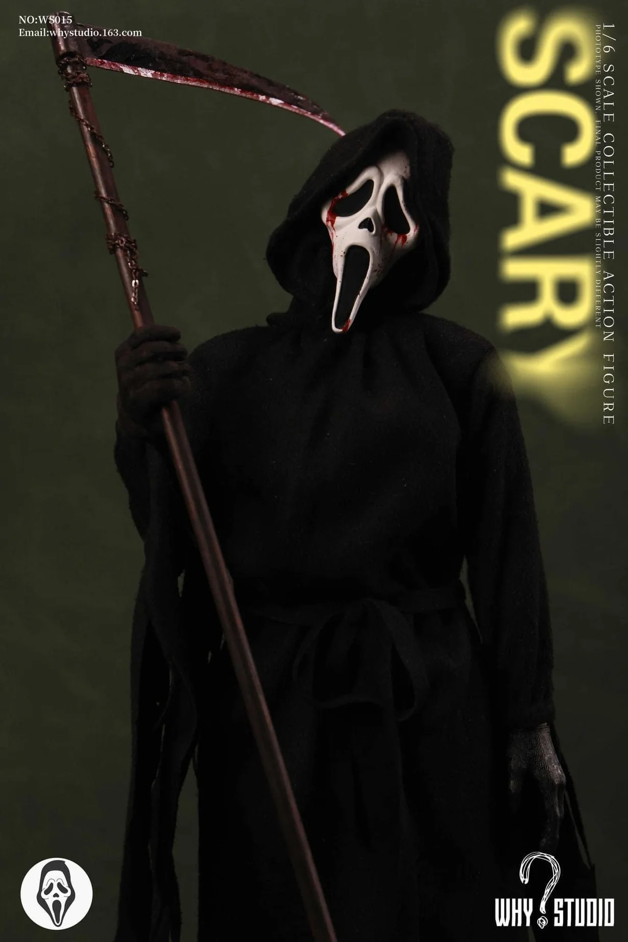 WHY STUDIO WS015 Scream 1/6スクリーム 最終絶叫計画 Scream Scary Ghost 1:6 Scale Figure Why Studio WS015