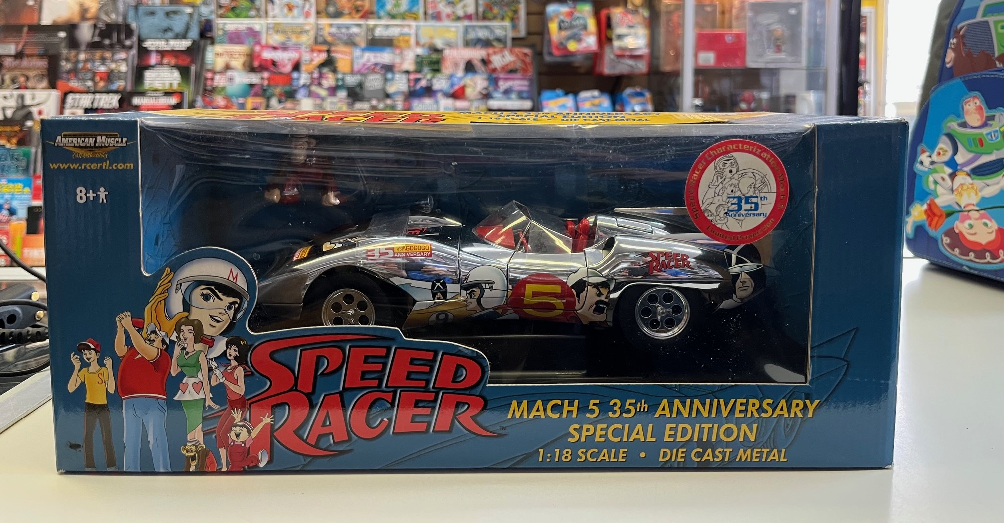 AMERICAN MUSCLE MACH5 マッハ号 1/18 35th記念 Speed Racer MACH 5 - 35th Anniversary Diecast 1:18 American