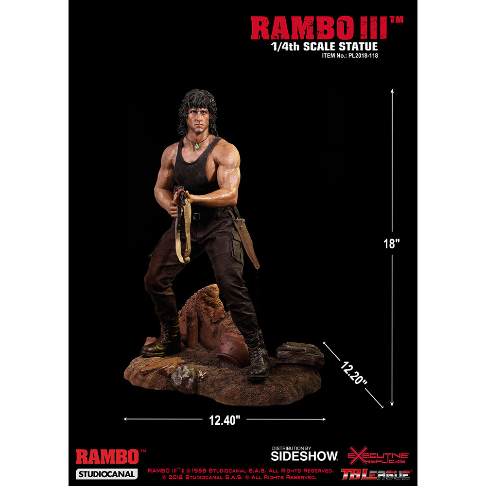 RAMBO III 1/4 SCALE COLLECTIBLEランボー3 Rambo III 1/4 Scale