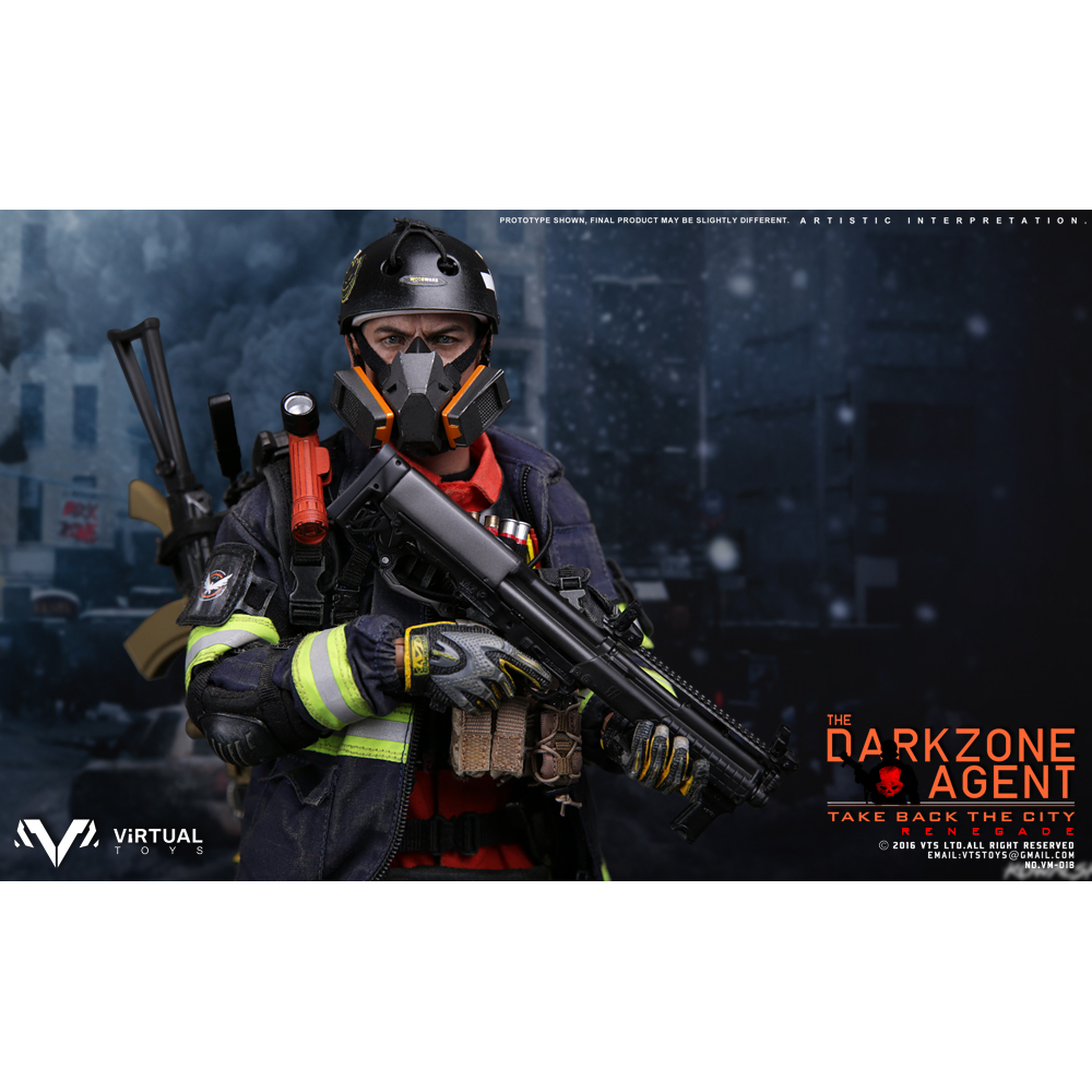 VTS Toys 1/6 Vm-017 The Darkzone Agent Action Figure in