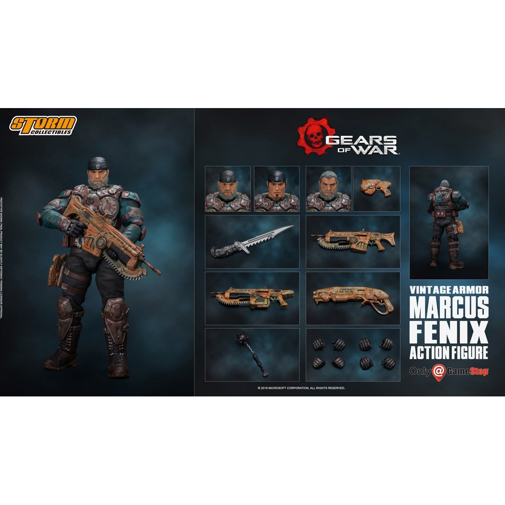 Storm Collectibles Gears of War 5 Vintage Armor Marcus Fenix Figure 6" Brand New 