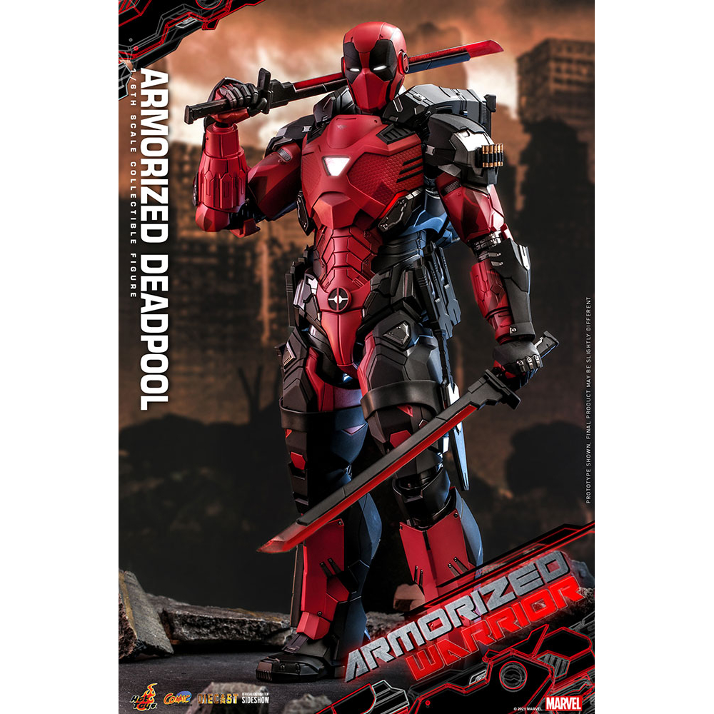 Marvel Armorized Deadpool 1 6 Scale Figure Diecast Hot Toys 908909 CMS09 D42