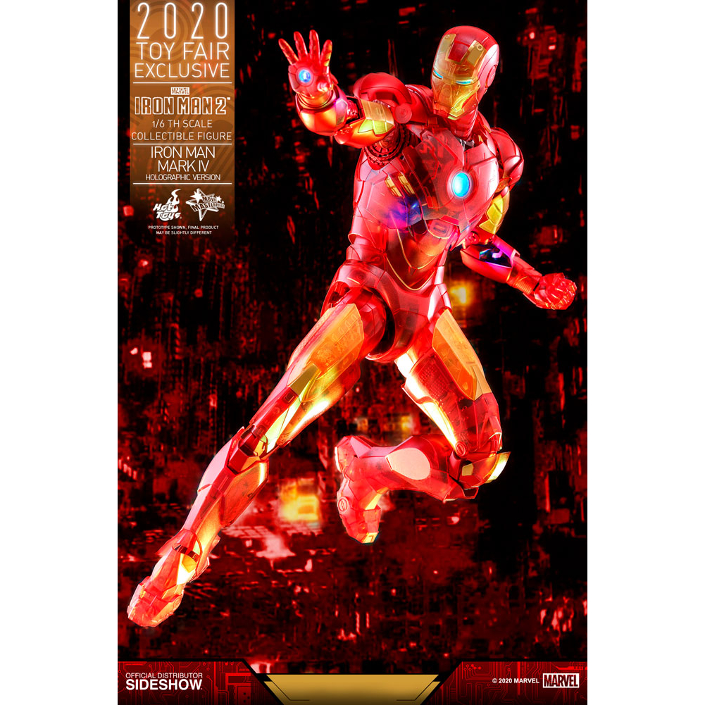 Marvel Iron Man Mark IV (Holographic Version) 1:6 figure EXCLUSIVE Hot ...