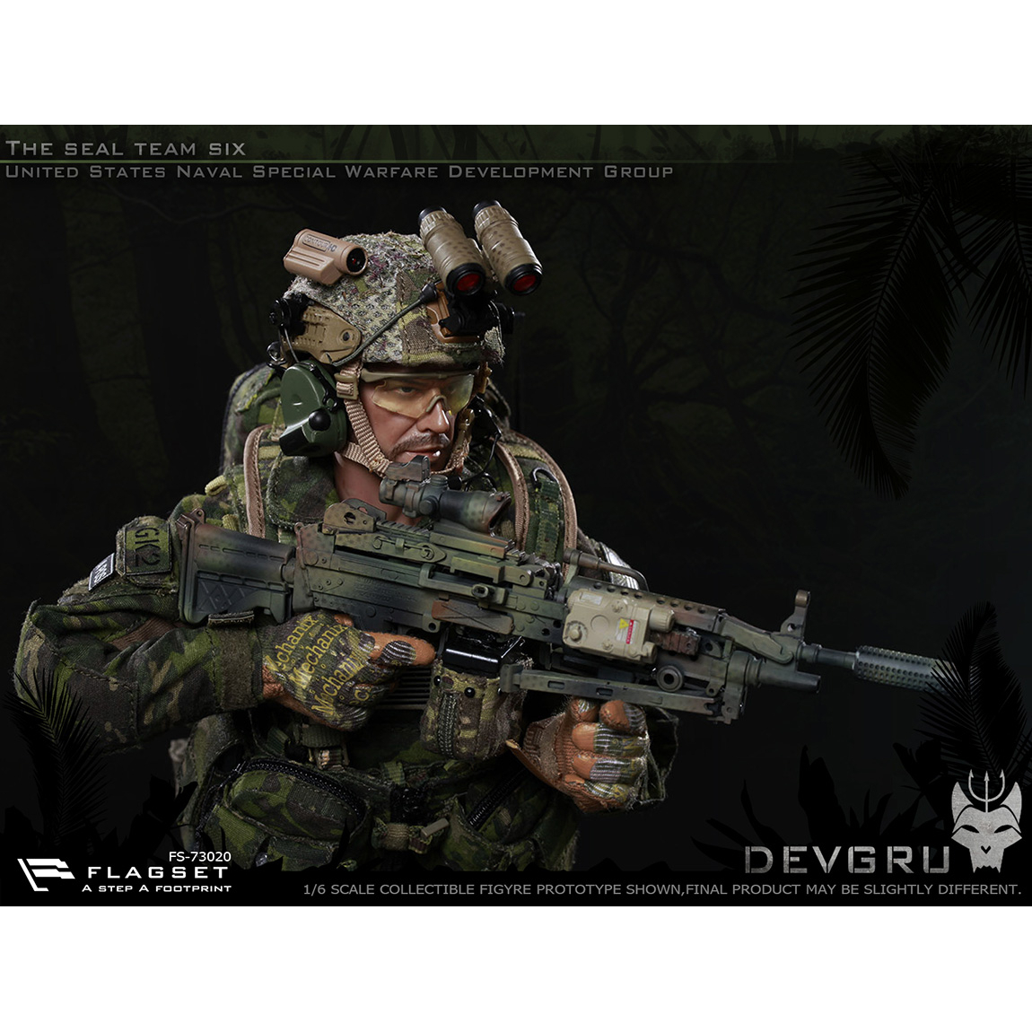 DEVGRU US seals 6 team jungle dagger figurine 1:6 Flagset FS