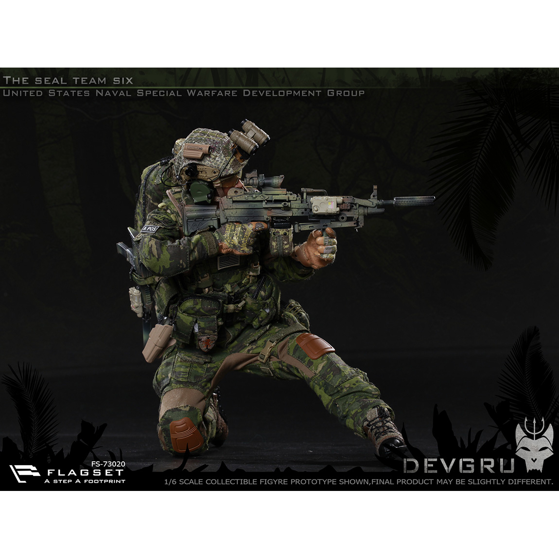 DEVGRU US seals 6 team jungle dagger figurine 1:6 Flagset FS