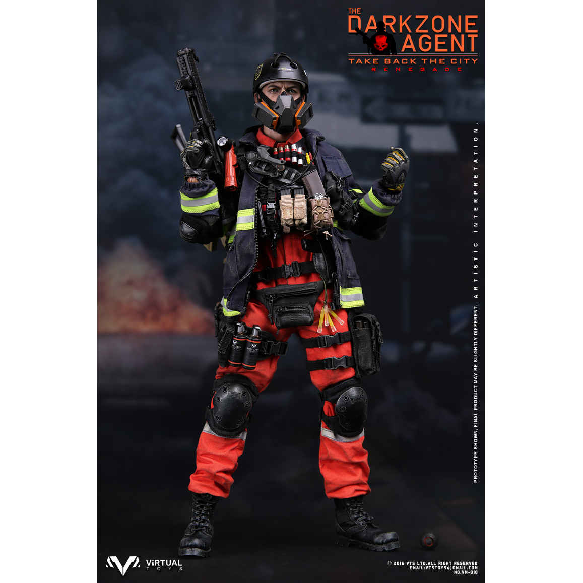 1/6 VTS Toys VM-018 The Darkzone Agent Take Back the City Renegade  Figure Model 