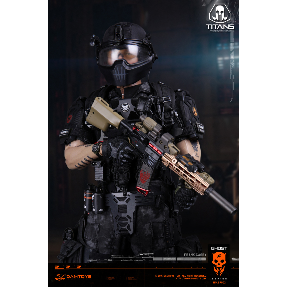 Titans PMC Private Military Contractor Frank Casey 1 6 figure Damtoys SF002
