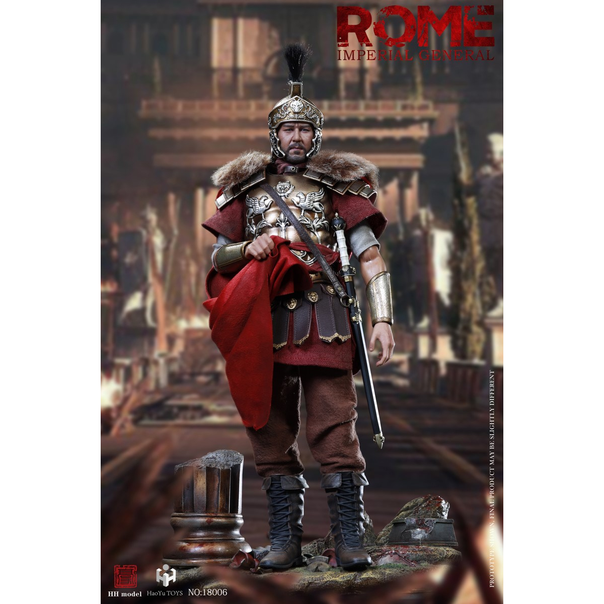 Imperial General 1/6 Figure Helmet for HaoYuTOYS HH18006 ROME Imperial Army 