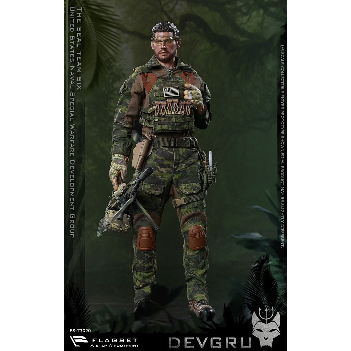 DEVGRU US seals 6 team jungle dagger figurine 1:6 Flagset FS