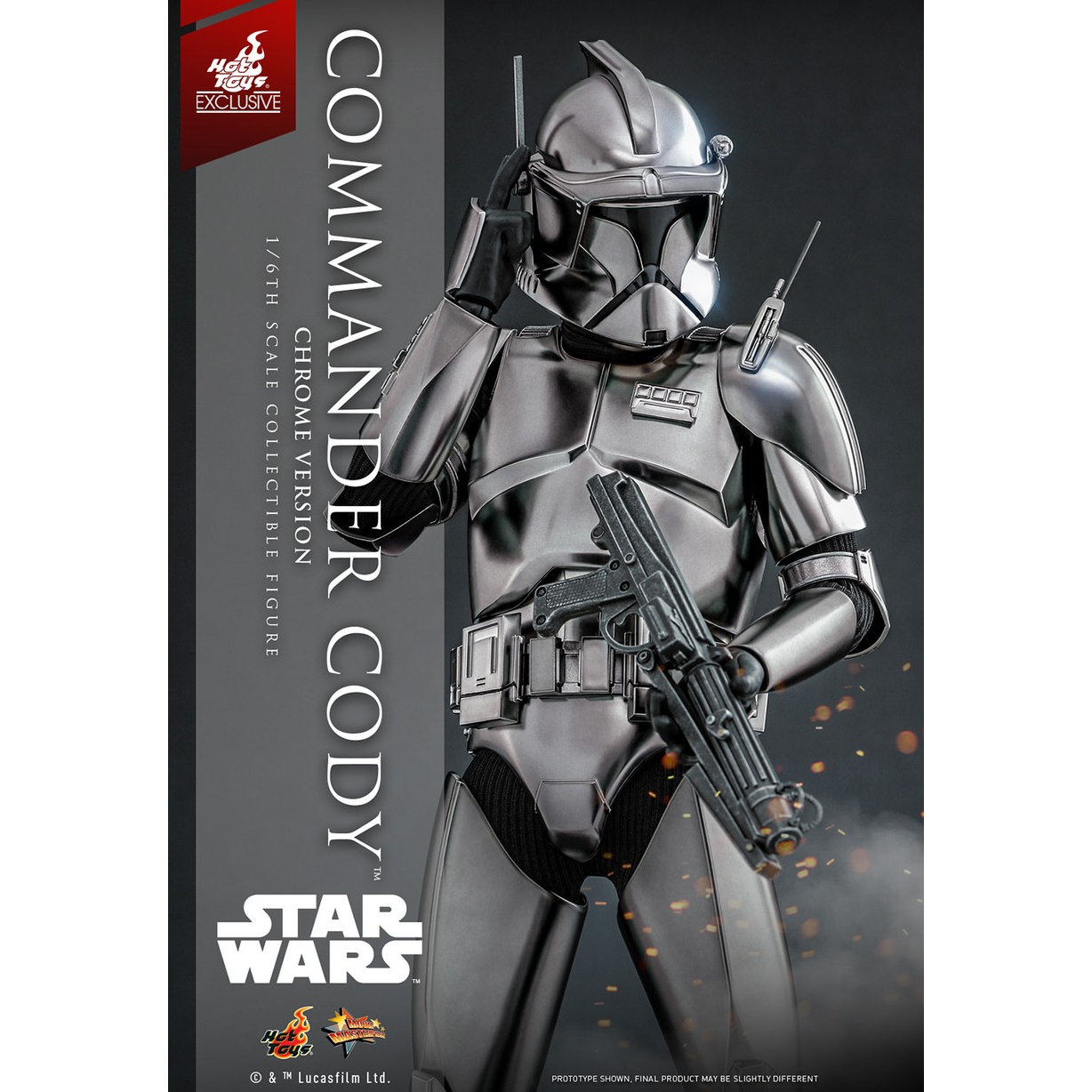 Star Wars Commander Cody (CHROME VERSION) Exclusive 1:6