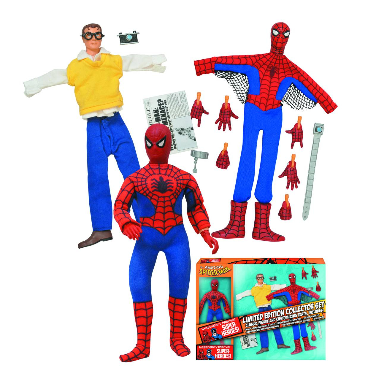 Marvel SpiderMan 8inch Retro Action Figure Set
