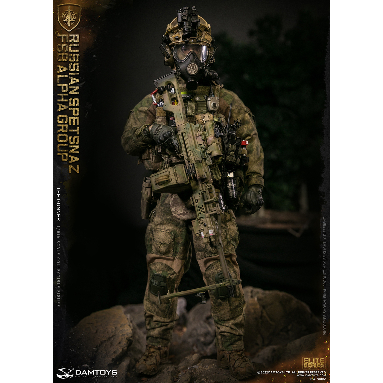 Russian SPETSNAZ FSB Alpha Group Gunner 1:6 Scale Action