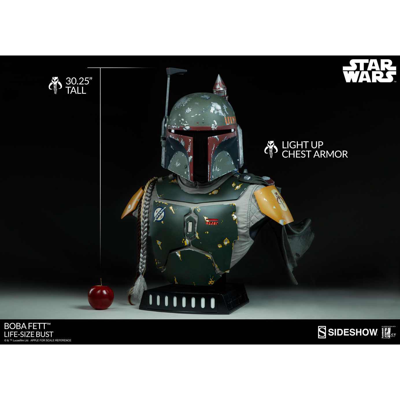 Sideshow boba fett life size best sale bust