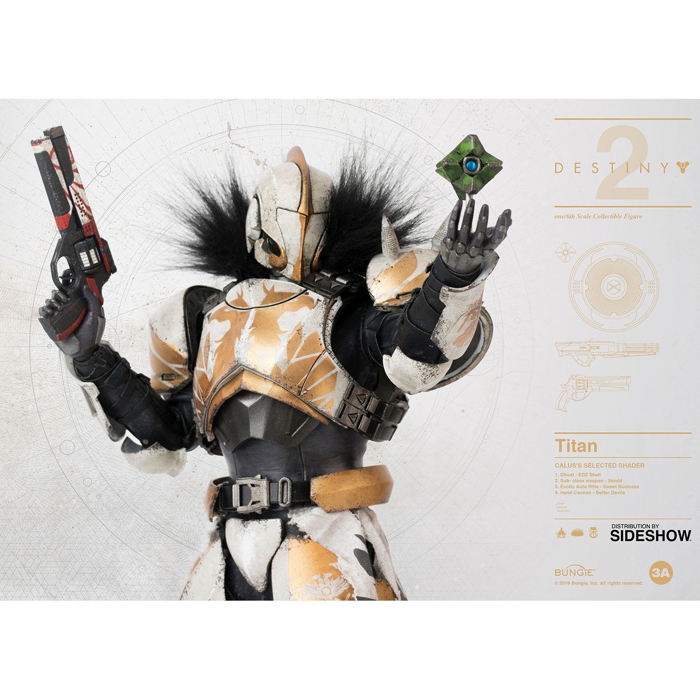Destiny 2 Titan (Calus's Selected Shader) 1:6 figure ThreeA Toys 904497