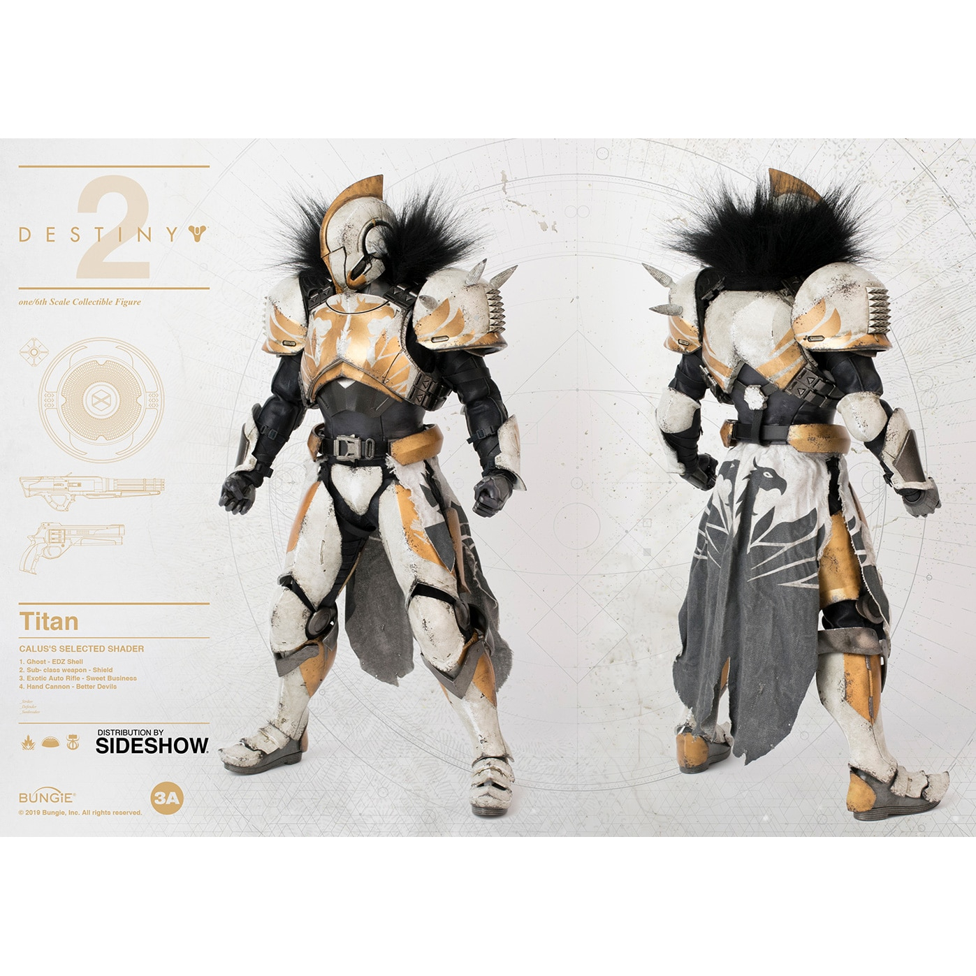 Destiny 2 Titan (Calus's Selected Shader) 1:6 figure ThreeA Toys 904497