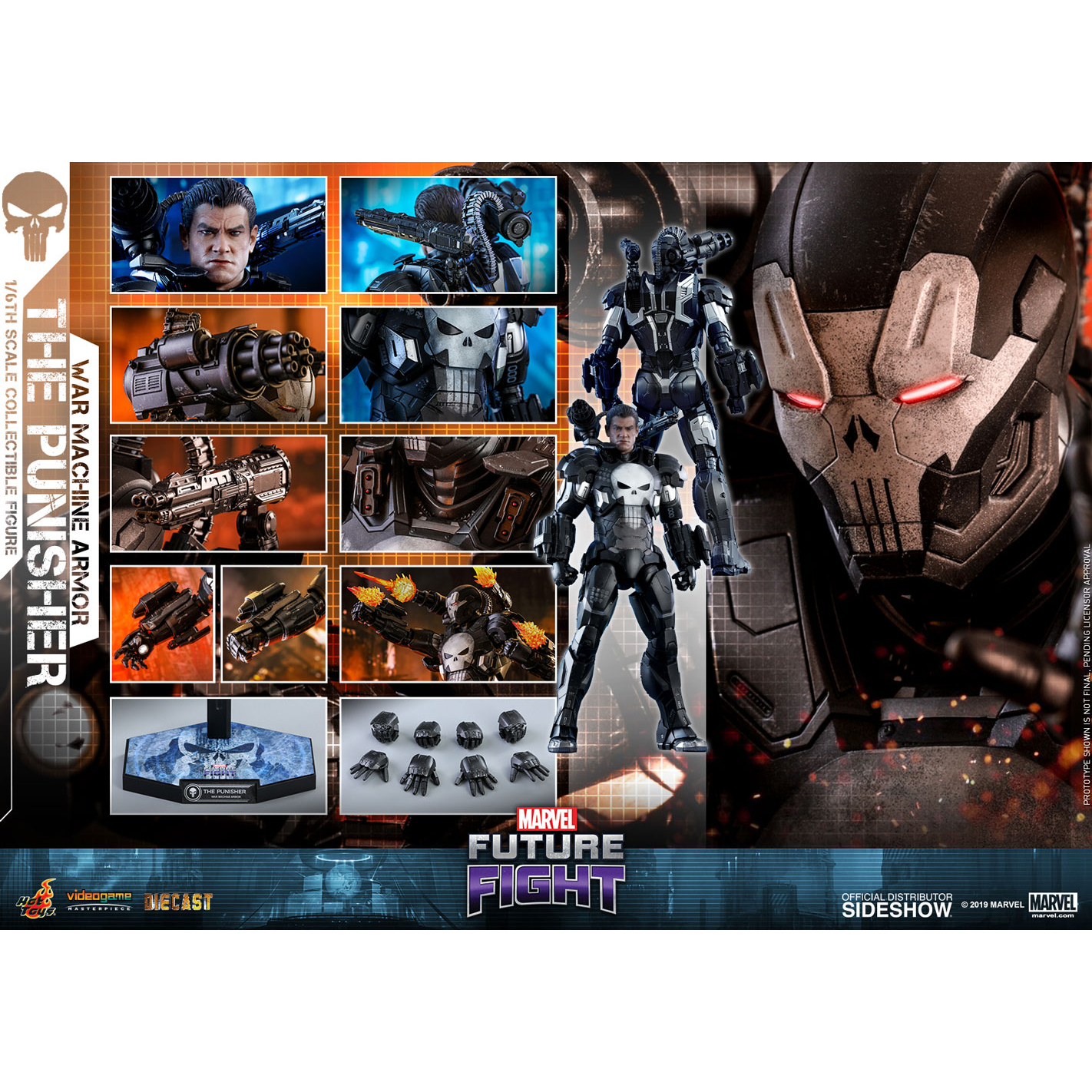 Marvel The Punisher War Machine Armor Future Fight 1:6 Marvel The Punisher War Machine Armor Future Fight 1:6