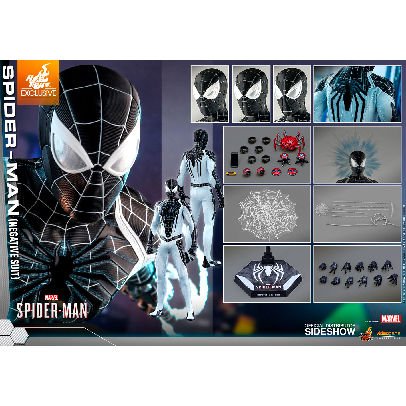 Marvel Spider-Man (Negative Suit) Exclusive video game 1:6 figure Hot Toys  904977 VGM36