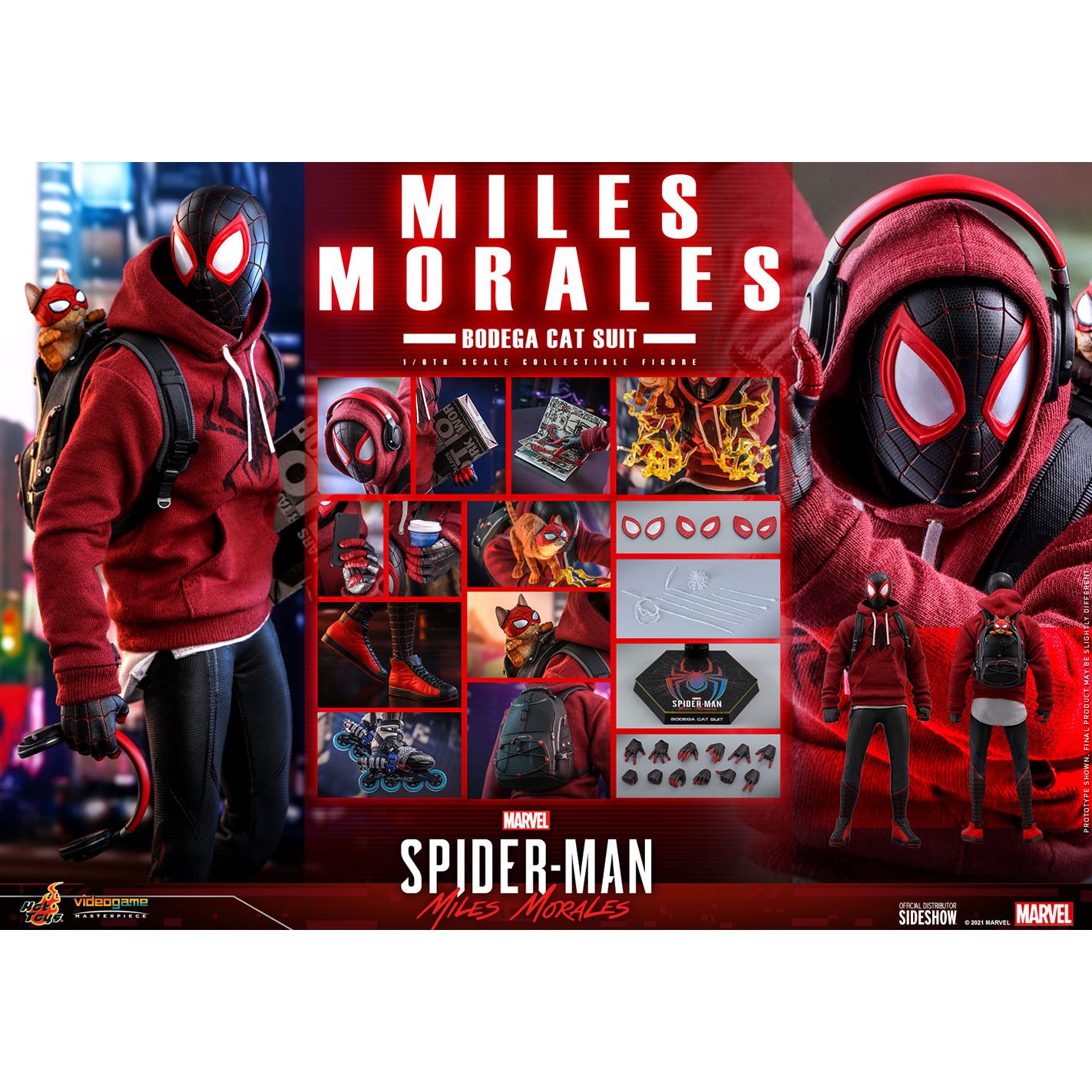 Marvel Miles Morales (Bodega Cat Suit) 1:6 Scale Figure Hot Marvel Miles Morales (Bodega Cat Suit) 1:6 Scale Figure Hot