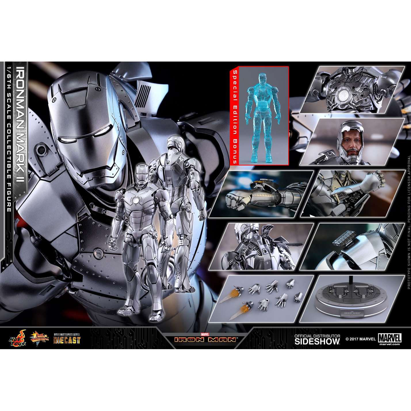 Hot toys iron man mk2 diecast top