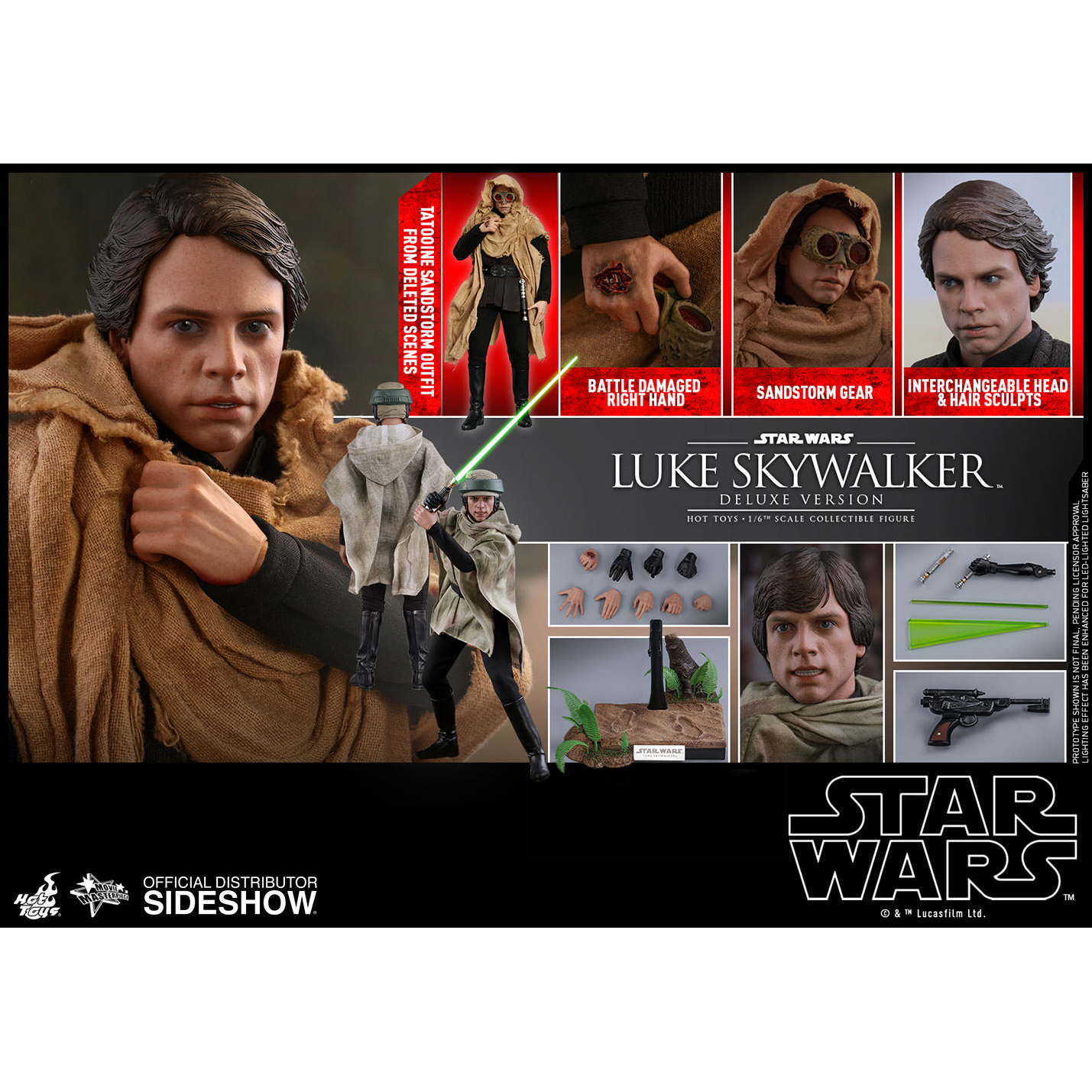 Luke skywalker shop deluxe hot toys