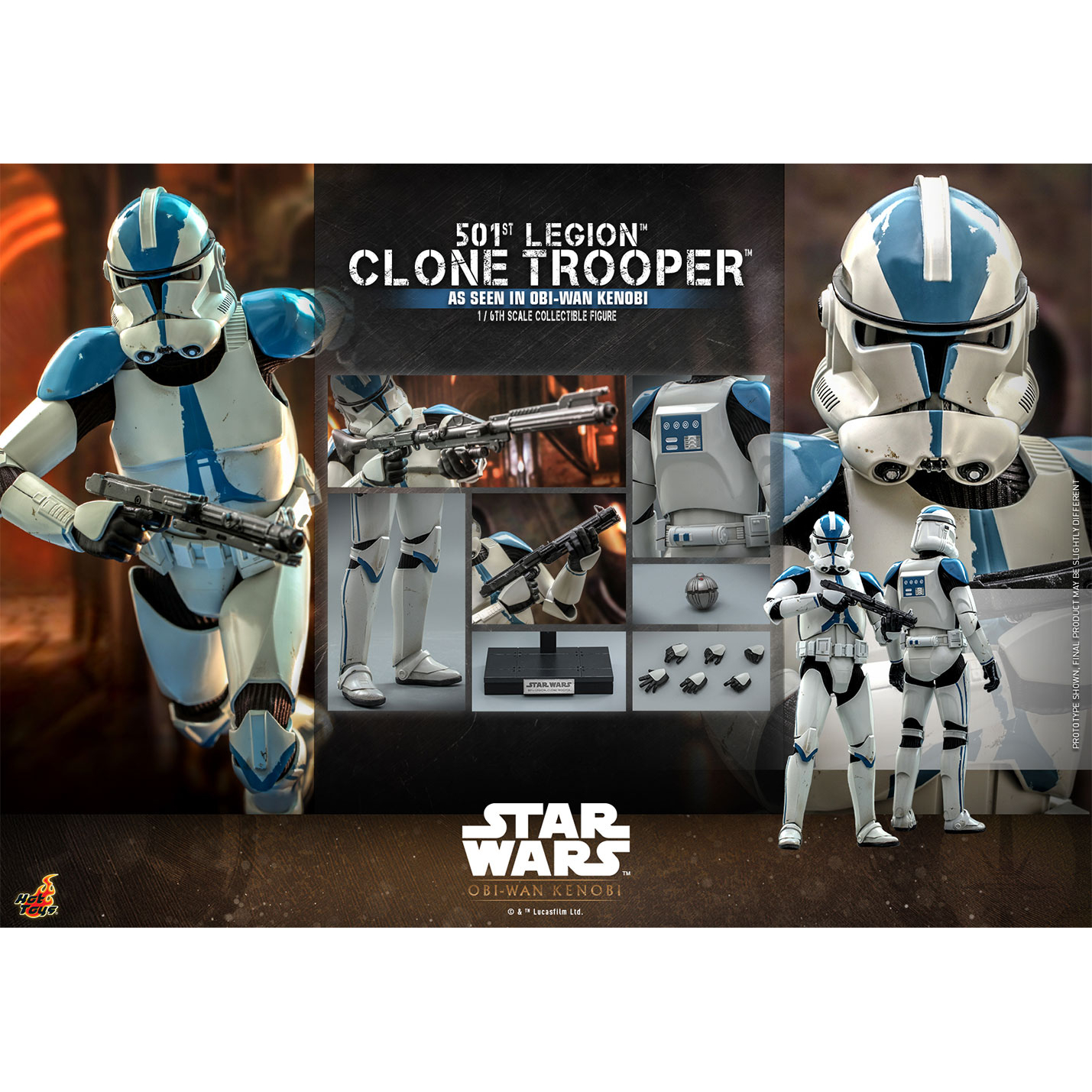 Star Wars 501st Legion Clone Trooper 1 6 Scale Figure Hot Toys 911991 TMS092