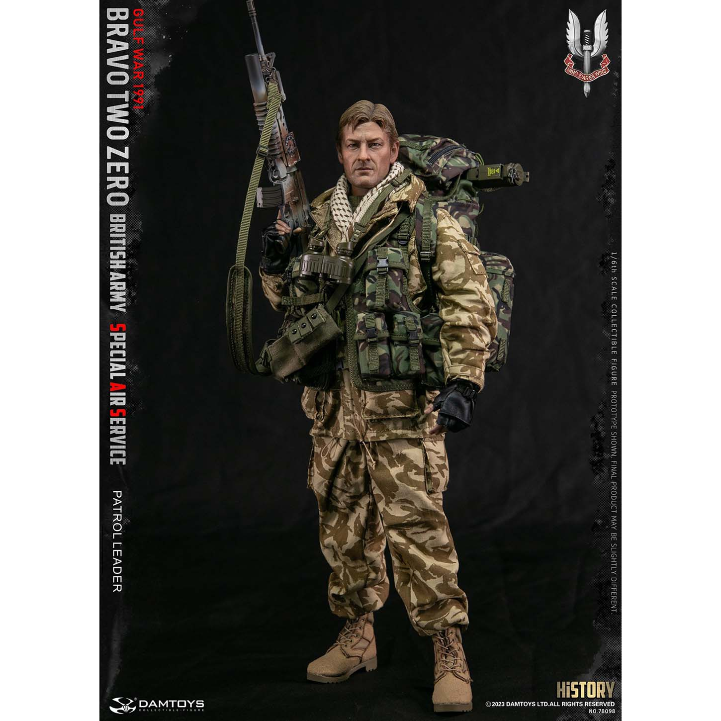ミリタリー DAMTOYS Gulf War 1991 Bravo two sero 1/6 Bravo Two Zero SAS - Body Set - 1/6 Parts - Sean Bean