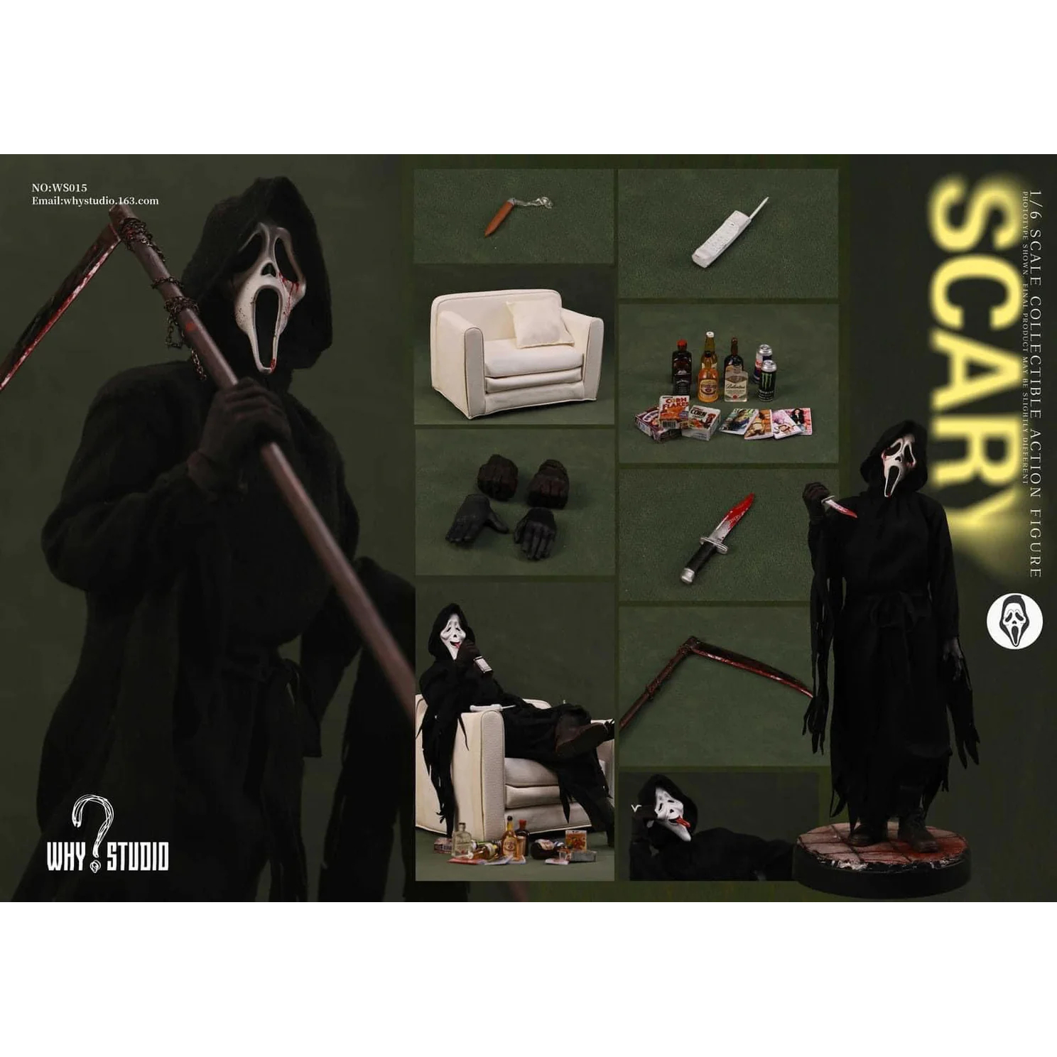 why Studio Scary Movie 1/6 アクションフィギュア 1/6 Why Studio Scary Action Figure [WYS-015] - EKIA Hobbies